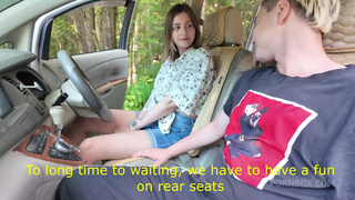 Иван раскрутил Ольку на анальный секс в машине, пока ждали эвакуатор